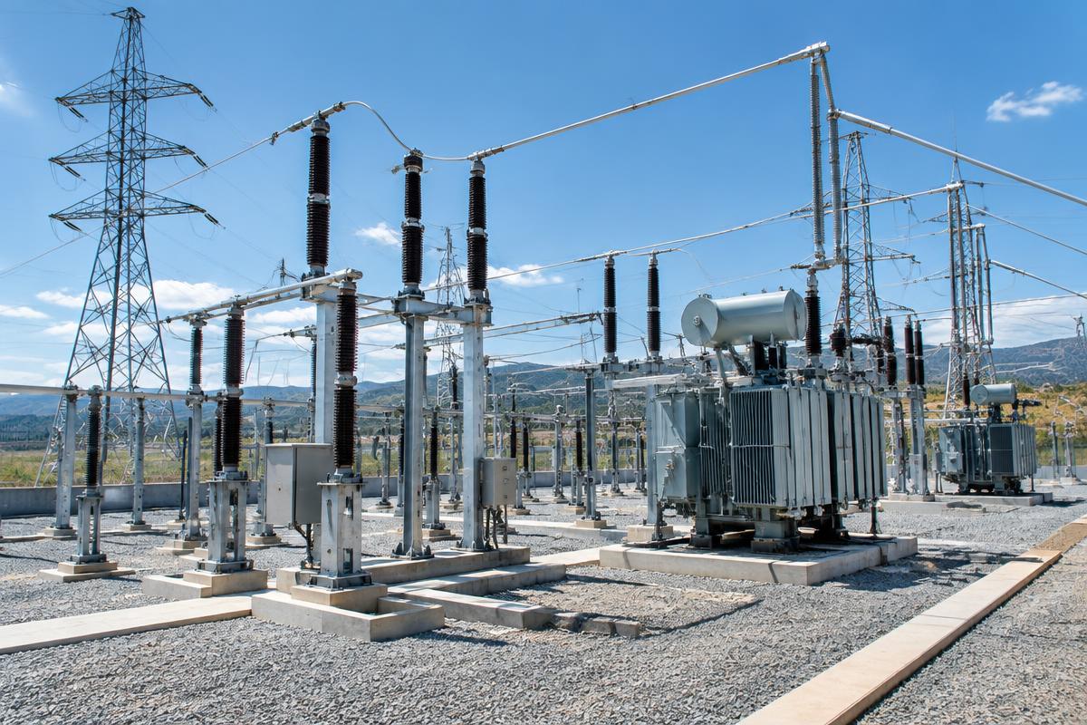 Illustrative transmission and substation infrastructure